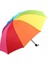 Düz Gökkuşağı Renkli Rüzgara Dayanıklı Şemsiye 5