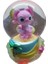 Stitch -( Sarı Altlık) 11CM-7CM –pilli Pembe Kar Küre 6