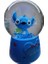 Stitch Müzikli Işıklı Püskürtmeli -10CM-8CM -Mavi Renk Kar Küre 3