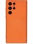 Newface Samsung Galaxy S24 Ultra Kılıf Nano Içi Kadife Silikon - Turuncu 1