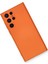 Newface Samsung Galaxy S24 Ultra Kılıf Nano Içi Kadife Silikon - Turuncu 3