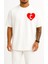 Oversize Kalp Içinde C Harfi Cep Tasarımlı Unisex T-Shirt 1