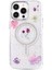 Newface iPhone 15 Pro Flower Magsafe Kapak - Mor 1