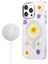 Newface iPhone 14 Pro Max Flower Magsafe Kapak - Sarı 2