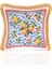 Limoncello Sulu Boya Limon Tasarımlı Saçaklı Kadife Kırlent Kılıfı - 43X43CM 2