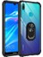 Huawei Y7 Prime 2019 Kılıf Sert Silikon Dayanıklı Şeffaf Renkli Yüzüklü Mola Kapak 1
