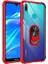 Huawei Y7 Prime 2019 Kılıf Sert Silikon Dayanıklı Şeffaf Renkli Yüzüklü Mola Kapak 1