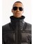 Erkek Siyah Dik Yaka Rüzgar Geçirmez -5 Derece Dayanıklı Şişme Comfort Fit Mont A52Y6052 2