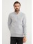 3 Iplik Basic Dik Yaka Yarım Fermuarlı Sweatshirt 5