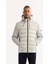 Erkek Gri Kapüşonlu Yaka Rüzgar Geçirmez Su İtici Comfort Fit Mont A52Y6155 1