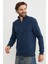 Fitilli Dik Yaka Yarım Fermuarlı Sweatshirt 2