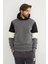 3 Iplik Kolu Renk Bloklu Kapüşonlu Sweatshirt 6