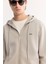 Erkek Gri Kapüşonlu Yaka Fermuarlı Pamuklu Bi-Stretch Regular Fit Sweatshirt A52Y1270 2