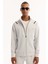 Erkek Açık Gri Fermuarlı Teknik Kumaş Regular Fit Sweatshirt A52Y1335 5