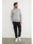 3 Iplik Keep Going Yazı Baskılı Kapüşonlu Oversize Sweatshirt 2