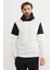 3 Iplik Kolu Renk Bloklu Kapüşonlu Sweatshirt 2
