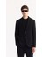 Erkek Siyah Mono Yaka Bi-Stretch Hafif Çizgili Blazer Comfort Slim Fit Ceket A52Y4004 1