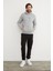 3 Iplik Keep Going Yazı Baskılı Kapüşonlu Oversize Sweatshirt 3