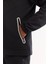 Erkek Siyah Kapüşonlu Fermuarlı Bi-Stretch Regular Fit Sweatshirt A52Y1332 6