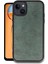 Newface iPhone 14 Kılıf Aras Deri Kapak - Koyu Yeşil 1