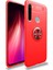Xiaomi Redmi Note 8 Kılıf Yüzüklü Standlı Renkli Kırılmaz Esnek Silikon Ravel Silikon Kapak 1