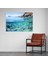 Santorini Manzaralı Deniz Resmi - Kanvas Tablo Santorini Kristal Berraklığındaki Sular Ev Dekorasyonu 2