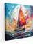 Yelkenli Kanvas Tablo - Soyut Macera - Duvar Sanatı - Yelkenli Macera Ruhu Kanvas Soyut Sanat 1