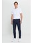 Erkek Koyu Lacivert Ekstra Slim Fit Dar Kesim Pamuklu Esnek Rııs Jean Kot Pantolon Denim 6