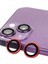 Newface iPhone 14 Plus Raze Metal Kamera Lens - Kırmızı 1