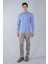 Regular Fit Uzun Kollu Mavi Pamuk Erkek Gömlek GMCZG250109_D35 5