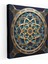 Islam Geometrik Sanat - Kutsal Kur'an Kanvas Tablo - Duvar Sanatı Altın ve Mavi Islam Geometrik Sanat 1