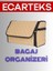 Oto Bagaj Organizeri Kapitone Deri Çanta Krem Renk 40 cm 1