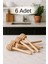 6 Adet Ahşap Bal Kaşığı Seti Bal Damlalığı Bal Servis Kaşığı 8cm 1