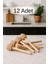 12 Adet Ahşap Bal Kaşığı Bal Damlalığı Bal Servis Kaşığı –8 cm 1