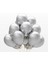 100'LÜ 12" Metalik Silver Gümüş Baskı Balonu 074911 2