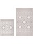 Bukle Bohem Doğal Pamuklu 2'li Banyo Paspas Seti 60X100+50X60 cm - Taş 1