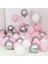 30 Adet Metalik Gümüş-Pembe-Beyaz Balon, Helyumla Uçan Balon 1