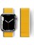 Newface Apple Watch 42MM Hasırlı Cırtcırtlı Kordon - Sarı 1