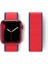 Newface Apple Watch 38MM Hasırlı Cırtcırtlı Kordon - Lacivert-Kırmızı 1