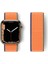 Newface Apple Watch 38MM Hasırlı Cırtcırtlı Kordon - Lacivert-Turuncu 1