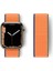 Newface Apple Watch 42MM Hasırlı Cırtcırtlı Kordon - Turuncu 1