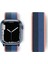 Newface Apple Watch 38MM Hasırlı Cırtcırtlı Kordon - Siyah-Mavi 1