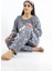Yıldız Desenli Polar Pijama Takımı 4