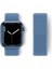 Newface Apple Watch 38MM Hasırlı Cırtcırtlı Kordon - Mavi 1