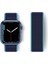 Newface Apple Watch 38MM Hasırlı Cırtcırtlı Kordon - Mavi-Lacivert 1