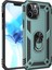 Newface iPhone 12 Pro Max Kılıf Sofya Yüzüklü Silikon Kapak - Yeşil 1