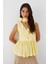 Kuşak Bağlamalı Kolsuz Bluz Sarı 1