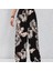 Kadın Yüksek Bel Bağcıklı Yaprak Desenli Süprem Pantolon 2