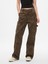 Kadın Kahverengi Mid Rise '90s Loose Leopar Desenli Kargo Jean Pantolon 8