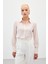 Boncuk Aksesuarlı Gömlek - Pudra 3